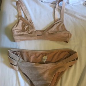 Vitamin A Gold shimmery bikini set